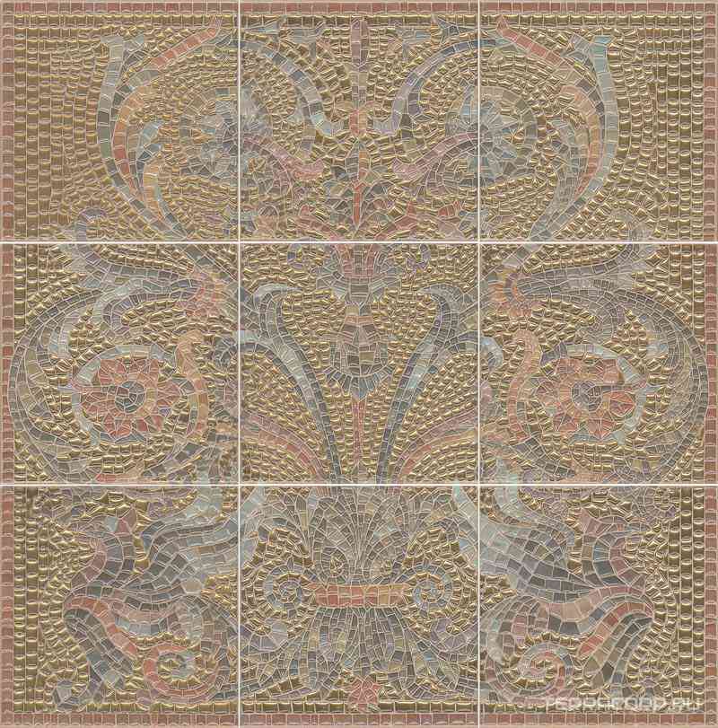 Панно Виченца золото (из 9 частей15х15) XX|45x45