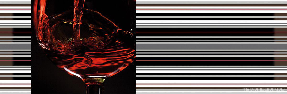 Керамическая плитка Absolut Keramika Aure Dec. Red Wine 01 15x45 Комбинированный, фото 3