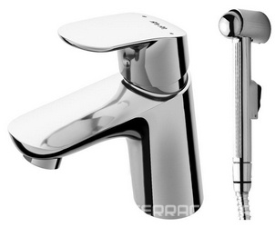 Смеситель для раковины Like с гигиенич. душем, без донного клапана , хром XX