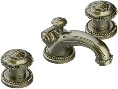 Смеситель на раковину, на 3 отв., с д.к. (цв. бронза (Bronze brillant))  ZZ THG Versailles G14-D01-00151