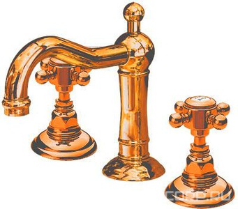 Смеситель для раковины на 3 отв. с д/к (цв.бронза, ручки  Half Dome), Nicolazzi ZZ Nicolazzi Classical luxury 1409 BZ 70