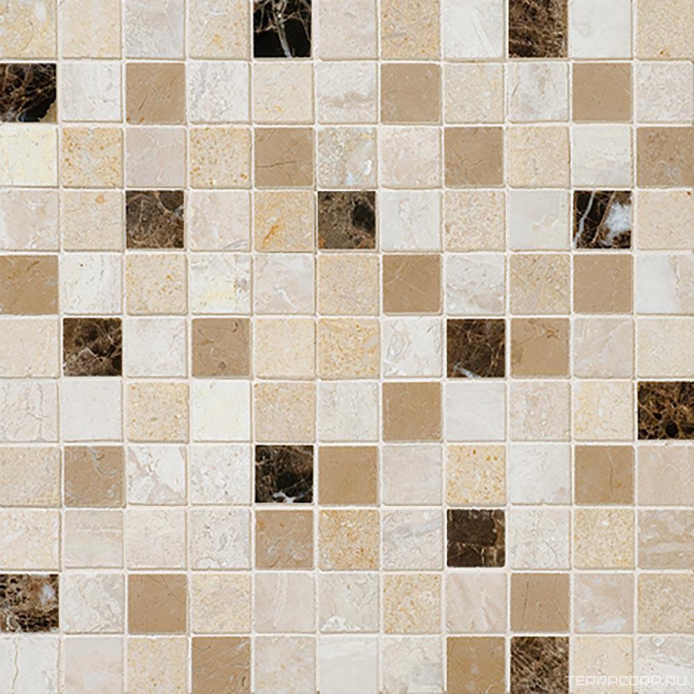 Мозаика Tureks Mosaic Venezia blend honed str 1x1 30.5X30.5X1 Бежевый, фото 3