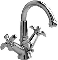 Смеситель для раковины поворотный излив с д/к (цв. хром) Palma ZZ