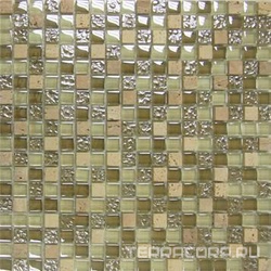 Мозаика HK-32 бежевый микс Crystal+Stone (чип 1x1) XX|32.7x32.7