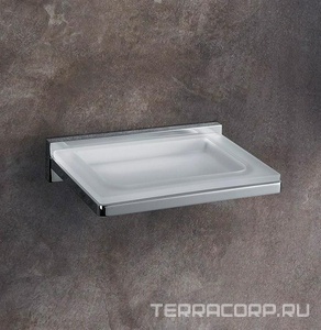 Мыльница настенная, (стекло матовое/хром),  Colombo Look B1601.000