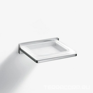 Мыльница настенная, (стекло матовое/хром),  Colombo Look B1601.000