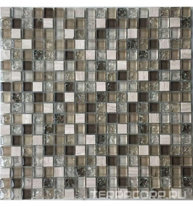 Мозаика Спектр-М Микс стекло Мозаика из стекла на сетке SK10-059 30x30 Комбинированный 