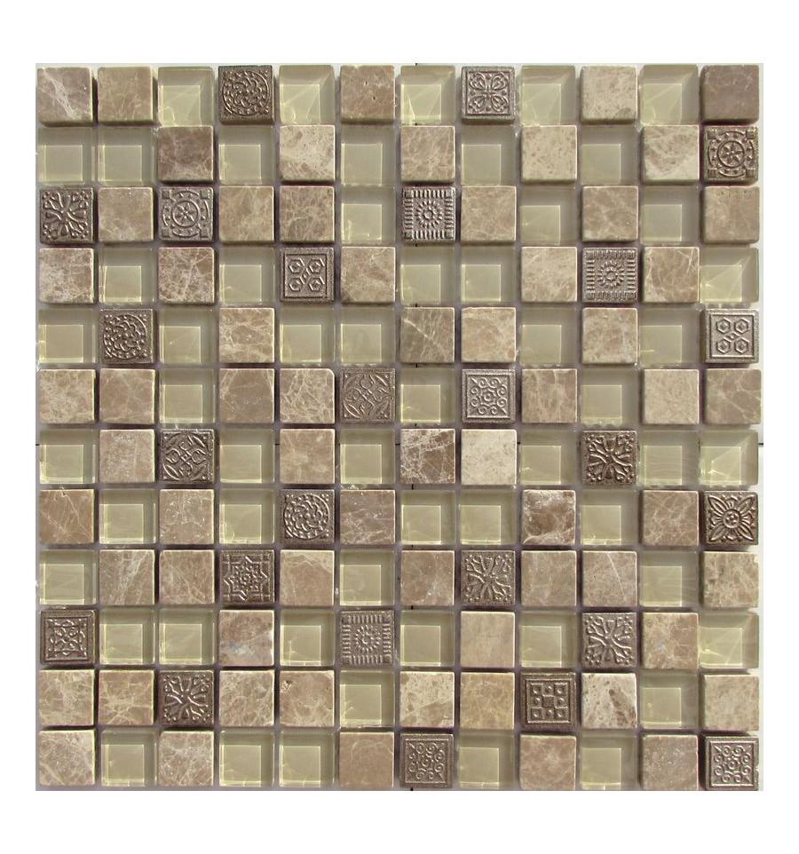 Мозаика Спектр-М Микс стекло Мозаика из стекла на сетке SK10-056 30x30 Комбинированный, фото 3
