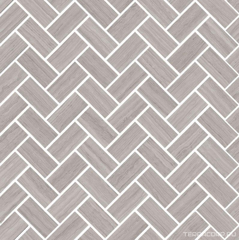Мозаика Kerama Marazzi Грасси Декор серый мозаичный B XX30x31.5 Серый, фото 3