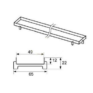 Основа под плитку для дренажного канала 1000мм (нерж. сталь, прямая), Plate ZZ Tece Tecedrainline 601070