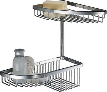 Полочка угловая двухярусная 29х24,5хh29см, (цв. хром) Complimenti ZZ Colombo Complementi B9607