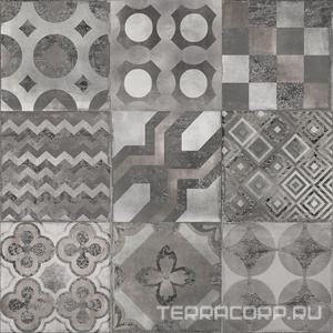 Керамогранит Dado Ceramica Gare du Nord Dec. Eternity (6 pz) rett 60x60 Серый 