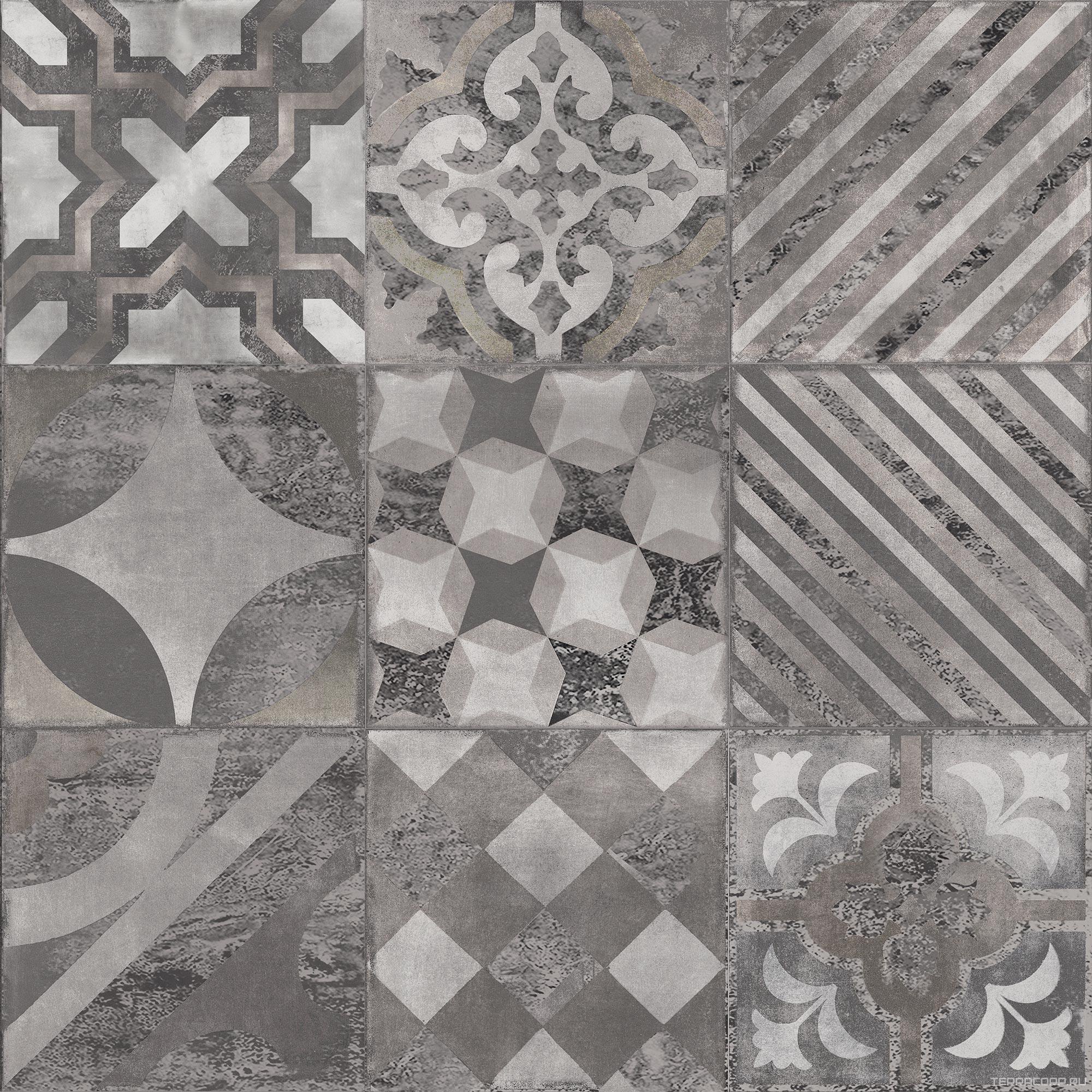 Керамогранит Dado Ceramica Gare du Nord Dec. Eternity (6 pz) rett 60x60 Серый, фото 7
