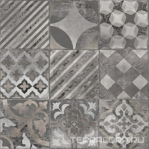 Керамогранит Dado Ceramica Gare du Nord Dec. Eternity (6 pz) rett 60x60 Серый 