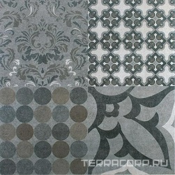 Королевская дорога серый декорир обрезной XX60х60