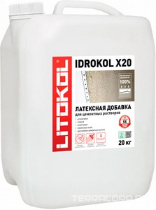 Добавка латексная для увеличения адгезии цементных растворов Idrokol x20-m 20 кг ZZ Litokol IdroKol LK-IK20