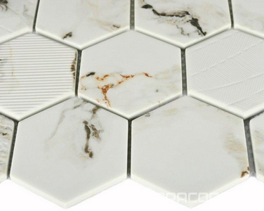 Мозаика Bonaparte Керамическая мозаика Saba Elegant (6x73x73) 30.4x26.4 Белый 