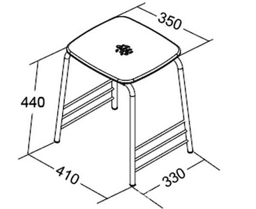 Стульчик для душа, свободностоящий 350(410)х330хh440мм, max 160кг., (цв.белый/хром),  ZZ Provex Serie 300 3001 SH 69 PM