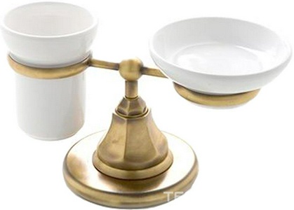 Держатель мыльницы и стакана, настольный, БЕЗ мыльницы и стакана, (цв.бронза),  ZZ Nicolazzi Teide 1494 BZ 05