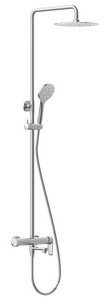 Душевая стойка для ванны/душа, поворотный излив, ручной + верхний душ, шланг -150 см, цв. хром Cersanit Moduo 64314