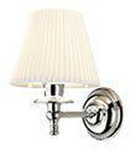 Светильник 160х200хh230мм, (держатель цв. хром, абажур цв.белый),  ZZ Devon & Devon Plisse DEPLISSECR