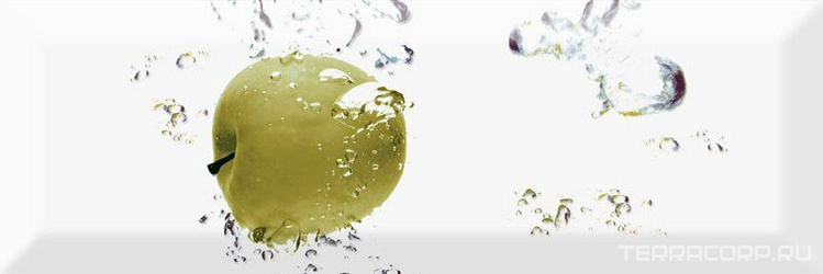 Керамическая плитка Absolut Keramika Monocolor 10x30 Decor Fresh Apple XX10x30 Комбинированный 