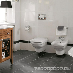 Биде подвесное 370х600мм, 1 отв.д/смесителя, крепёж в компл., (цв.R2 Star white ceramicplus),  KL Villeroy & Boch Hommage 7441B0R2