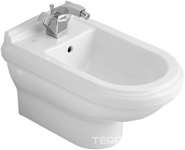 Биде подвесное 370х600мм, 1 отв.д/смесителя, крепёж в компл., (цв.R2 Star white ceramicplus),  KL Villeroy & Boch Hommage 7441B0R2