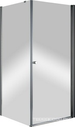Душевой уголок 1000х1000хh1950мм, квадратный (петли справа/слева), 1 распаш. дверь с боковой стенкой, (ст.прозрачное 6мм, фурнит. цв.хром), Elena ZZ