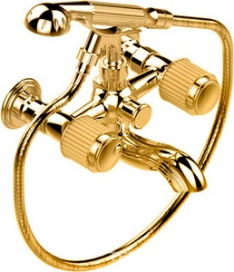 Смеситель для ванны, шланг, лейка в компл., (цв. золото (Dore))  ZZ THG Jaipur Aragonite A9A-F01-13B