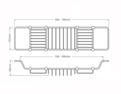 Полочка с мыльницами  (установка на борта ванны), (цв. бронза),  ZZ Gaia Lincoln AMLN19 BR