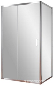 Душевое ограждение , 110x80x1900 мм, профиль глянцевый хром, стекло прозрачное, БЕЗ поддона ZZ Vegas Glass ZP+ZPV ZP+ZPV 110*80 08 01