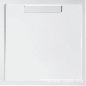 Поддон д/душа прямоуг. 900х900хh18/100мм, квариловый, двойной сифон в комплекте, (цв. белый глянц.)  ZZ Villeroy & Boch Squaro DQ0910SQR1V