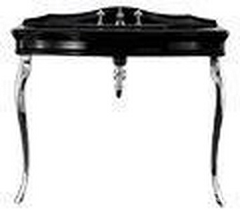 Раковина-консоль 1090х570хh850/950мм, с 1 отв. для смесителя, керамика цв.чёрный, ножки метал цв.хром,  ZZ Devon & Devon Colette DECOLETT ENE(1)FGCR