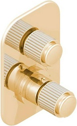 Смеситель-термостат для душа, встр. в стену, с регул. напора (внешняя часть БЕЗ внутр. арт. 5300А), (цв. золото (Dore)) Jaipur Aragonite ZZ