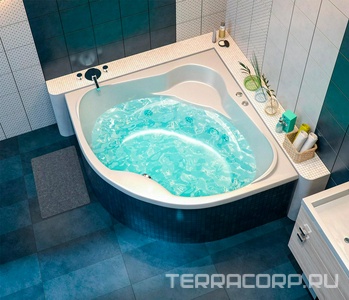 Ванна акриловая  143х143 см (БЕЗ каркаса n039831 и сифона 19649) Bas Хатива В 00042