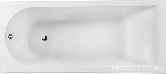 Ванна акриловая Inspire 170x75 см, прямоугольная, (БЕЗ каркаса, слива-перелива и панели), белая XX