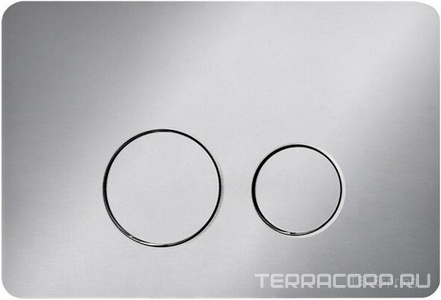 Панель смыва с двумя клавишами, для застеного модуля д/унитаза, (нерж. сталь, сатин с покрытием против отпечатков пальцев),  SL ZZ Tece TECEspring S240502