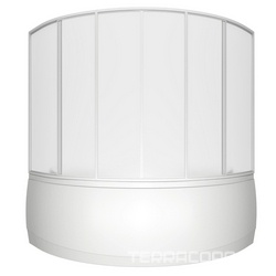 Шторка для ванны акрил. Мега (пластик "Вотер") 160х160 см