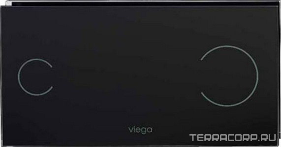 Клавиша  100 Viega (8352,1) (стекло/черн.) Viega T5 597498 Viega Visign for More 00168679