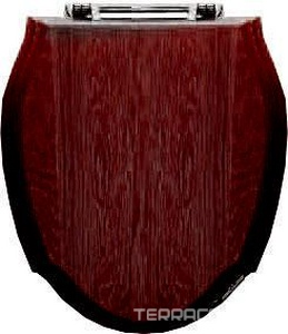 Сиденье для унитаза массив, красное дерево, петли (хром), ZZ Devon & Devon Westminster IBSEMOGWCR