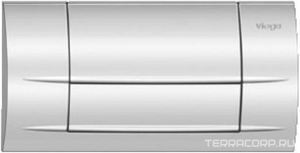 Клавиша 2-х объёмного смыва, для сист. инстал. , (пластик цв.хром) мод.8313.1  for Life 3 ZZ Viega Visign 463854