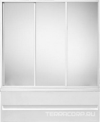 Шторка для ванн Ахин/Мальта/Атланта/Нептун 1700 (3 ств. стекло Грейп) ZZ