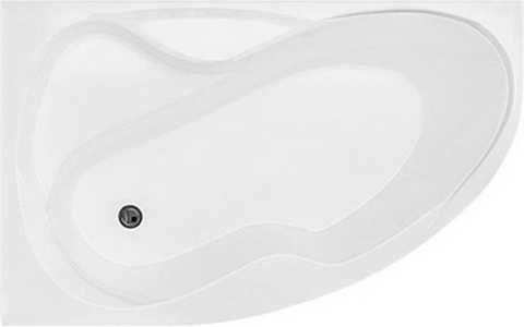 Ванна акриловая "", 1600х1000 мм, левая, БЕЗ каркаса, слива-перелива и панели, белая ZZ Mirsant Ливадия n067164