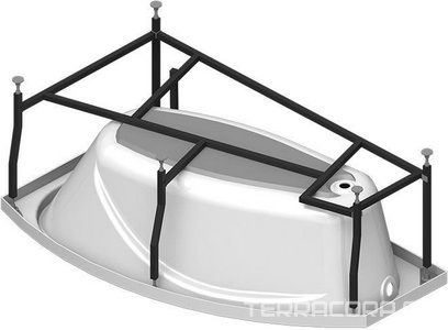 Ванна акриловая "", 1690х990x705 мм, левая, БЕЗ каркаса, слива-перелива и панели, белая ZZ Vannesa София 2-01-0-1-1-223Ч