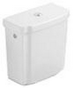 Бачок для унитаза, смыв 3/6л.,подвод воды сбоку справа/слева, сзади, кран/перекр. в компл.,  кнопка хром, (R2 Star white ceramicplus),  KL Villeroy & Boch Hommage 772111R2