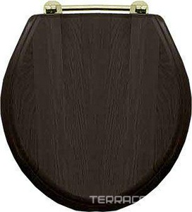 Сиденье для унитаза (цв. темный дуб / петли цв. латунь)  ZZ Devon & Devon Rose IBSEWENRO