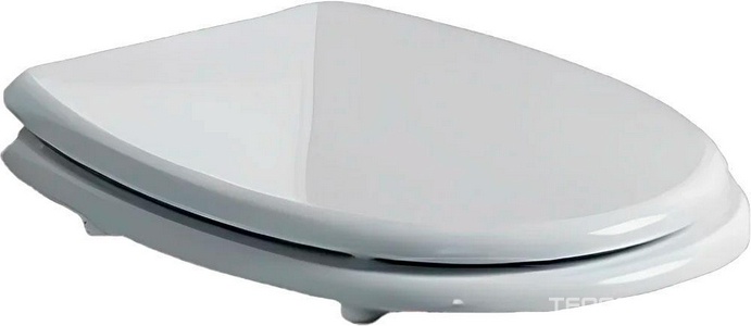 Сиденье для унитаза (полиэстр цв. белый, крепления цв. золото)  ZZ Simas Arcade AR 003/ORO