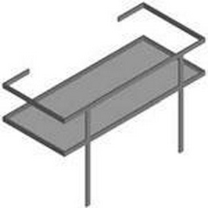 Структура (нерж. сталь) 1090x480x670 мм под раковину  110 с п-держ. и стекл. полкой XX Hatria Daytime YOPF