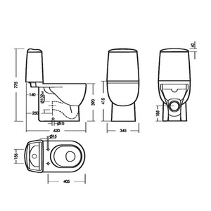 Унитаз-компакт  "Best" 770*640*340 с сид.микролифт,крепеж в комплекте, белый Sanita Luxe best luxe WC.CC/Best/2-DM/WHT.G/S1  (BSTSLCC04020522)